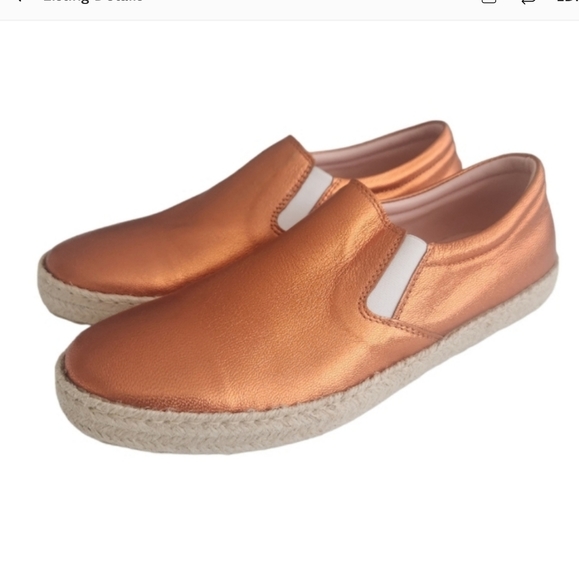 Studio Pollini Shoes - NWT Studio Pollini Espadrilles Metallic Orange Leather